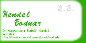 mendel bodnar business card