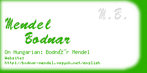 mendel bodnar business card